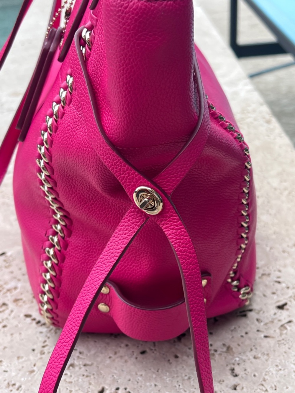 RARE COACH “Pink Ruby” Tatum Shoulder Tote - Picture 7 of 15